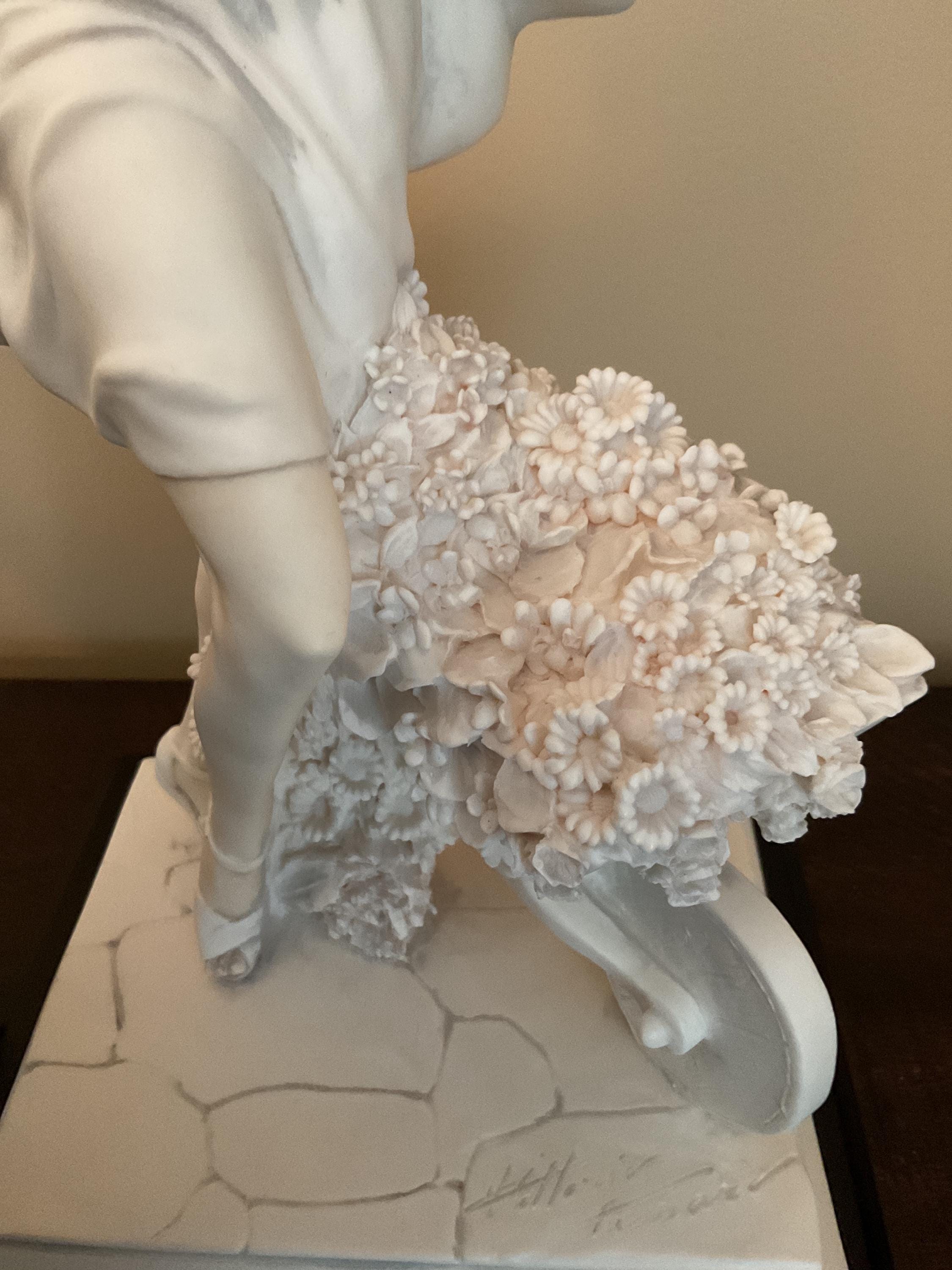 Vittorio Tessaro Figurine Lady Wheelbarrow of Flowers - Etsy