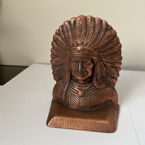 Indian Chief Bookend - Etsy