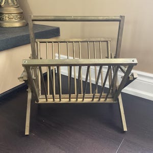 Vintage brass Folding Magazine Rack