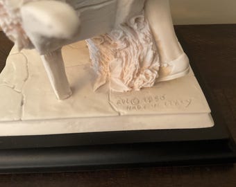 Vittorio Tessaro Figurine Lady Wheelbarrow of Flowers - Etsy