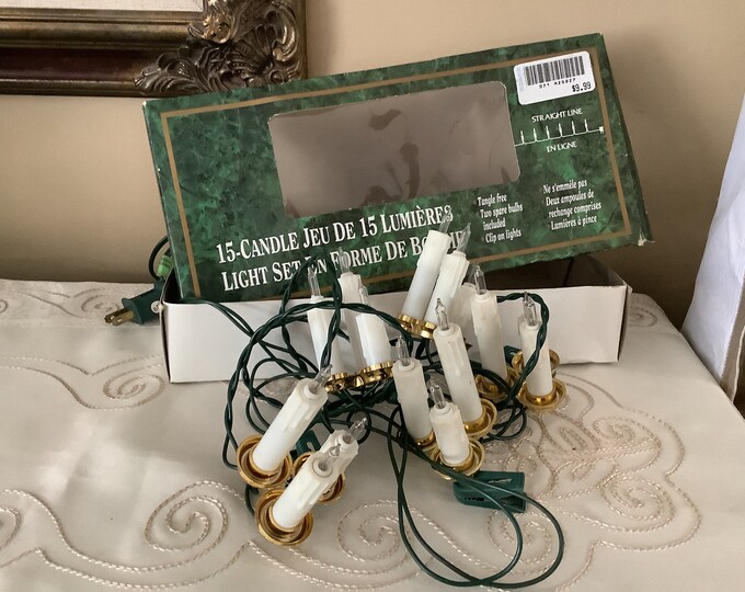 Vintage Drip Candle Christmas Lights, Candle Tree Lights, Candle Clip