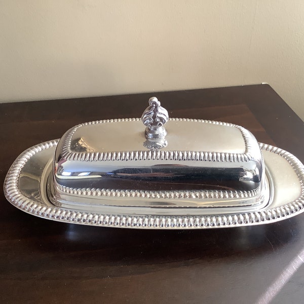 Silver plate covered Butter dish Rogers silver lidded butter