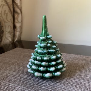 christmas tree cigarette lighter Vintage Ceramic Christmas Tree Stacking With Lighter