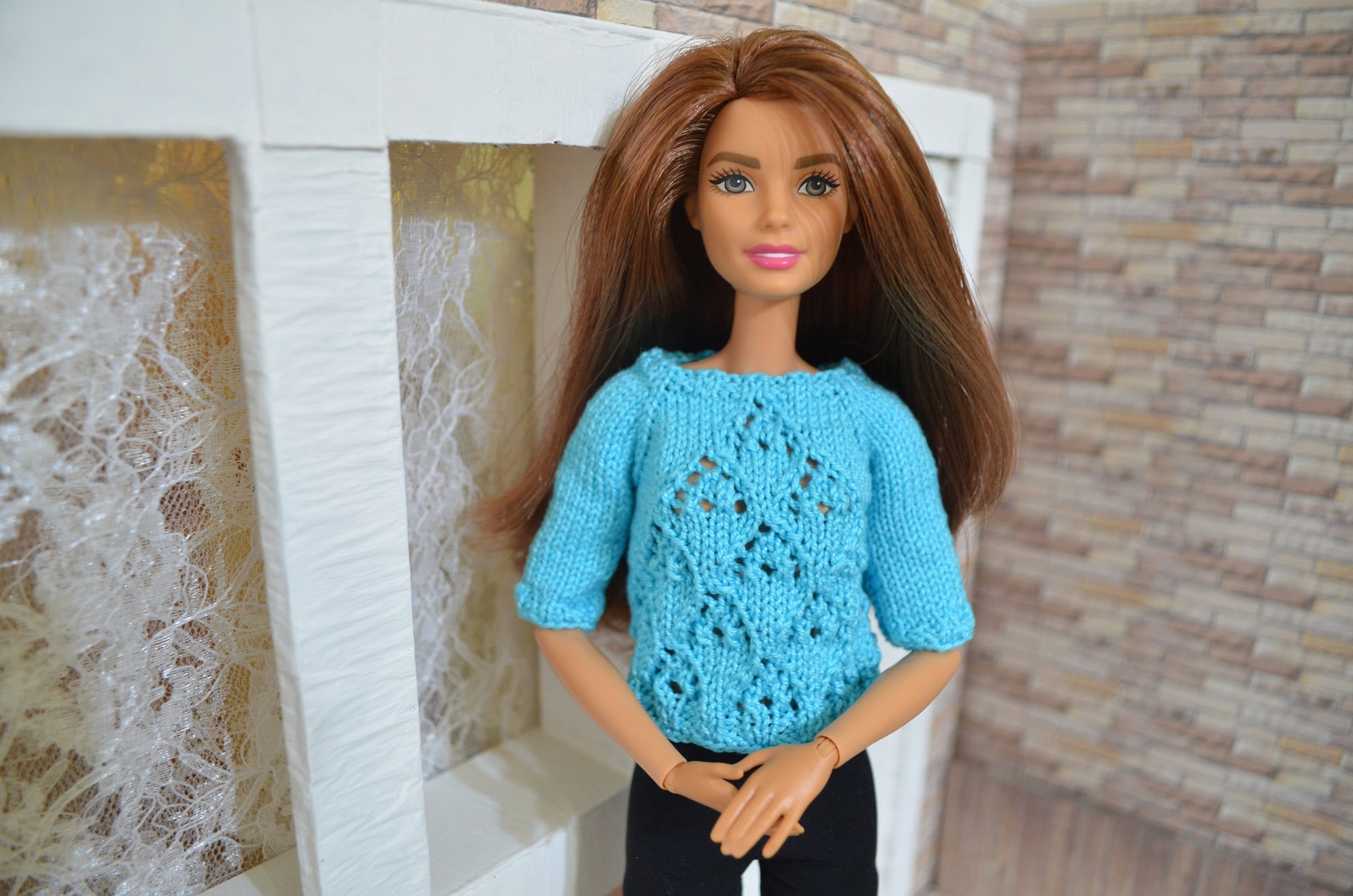 Sweater for Barbie Pdf Knitting Pattern DIY Barbie knitted Etsy
