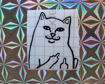 wallpapers Middle Finger Cat Flipping Off Meme middle finger cat meme etsy