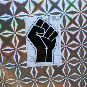 Black Lives Matter BLM Solidarity Fist Vinyl Sticker Decal ~ BLM Bumper Sticker ~ Protest Stickers