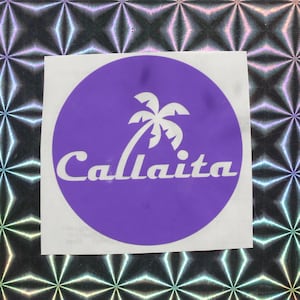 Callaita Palm Tree Vinyl Sticker ~ Bad Bunny YHLQMDLG Album Art Decal for Bumper Laptop Skateboard Window Latino Reggaeton Perreo Sola
