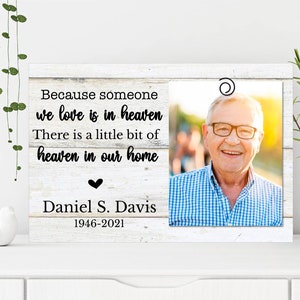 Personalized Grandpa Memorial Frame Loss of Grandpa Gift Grandfather Remembrance Picture Frame Bereavement Gift Sympathy Gift Keepsake