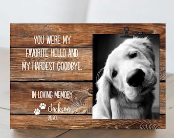 Pet Loss Gifts Personalized Pet Memorial Frame | Cat Loss Gift | Dog Loss Gift | Pet Bereavement Gift | Pet Sympathy Gift | Pet Loss Frame