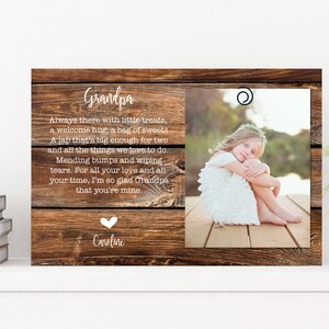 Grandpa Gift Christmas Gift For Grandpa  Personalized Present From Grandkids | Father&#39;s Day Picture Frame | Papa Birthday Photo