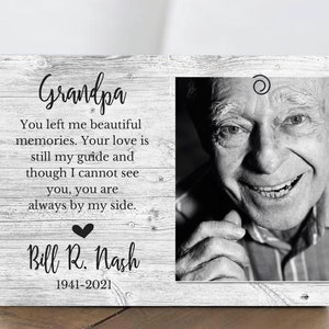 Grandpa Loss  Grandpa Memorial Gift - Dad Loss - Remembrance Gift - Personalized Picture Frame 4x6 - Personalized Loss Frame