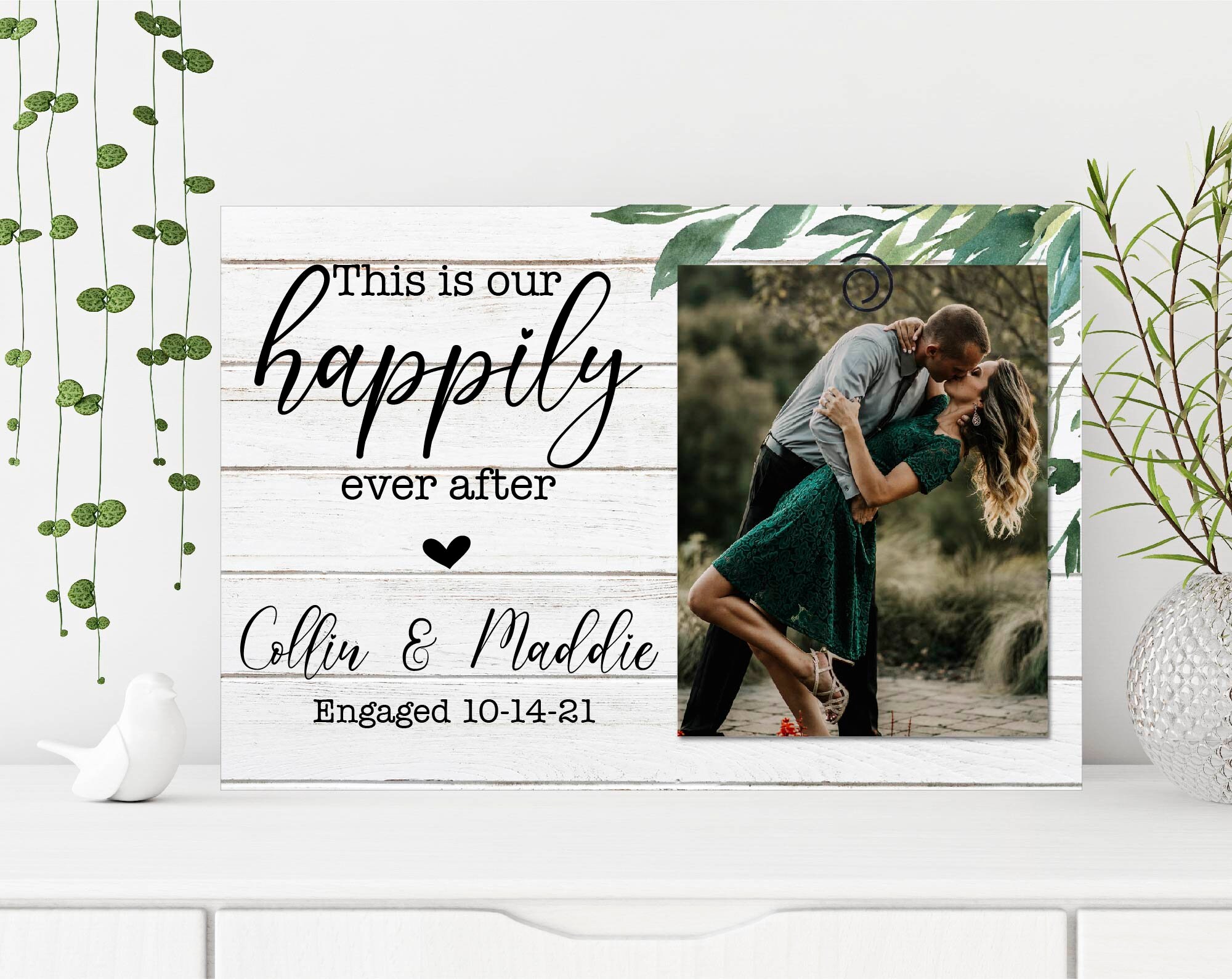 Personalized Engagement Picture Frame Gift For Couple | Etsy