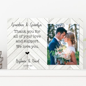 Grandparents Wedding Gift Grandparents From Bride & Groom  Personalized Gift Picture Frame - Wedding Thank You - Personalized Gift