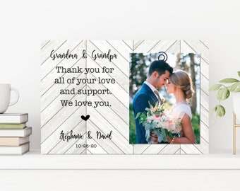 Grandparents Wedding Gift Grandparents From Bride & Groom - Personalized Gift Picture Frame - Wedding Thank You - Personalized Gift