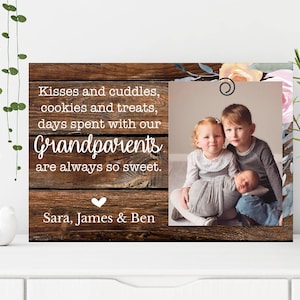 Personalized Grandparents Gift Picture Frame  New Grandparents Gift - Gift From Grandchild - Personalized Grandparents Gift