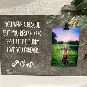 Personalized Pet Memorial Frame: Rainbow Bridge Dog Loss Gift
