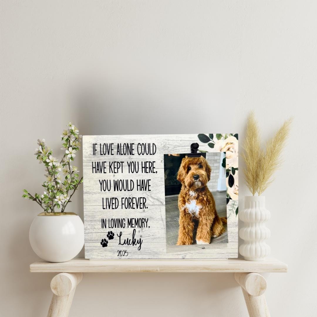 Personalized Pet Memorial Frame: Dog & Cat Loss Keepsake (4x6 Photo)
