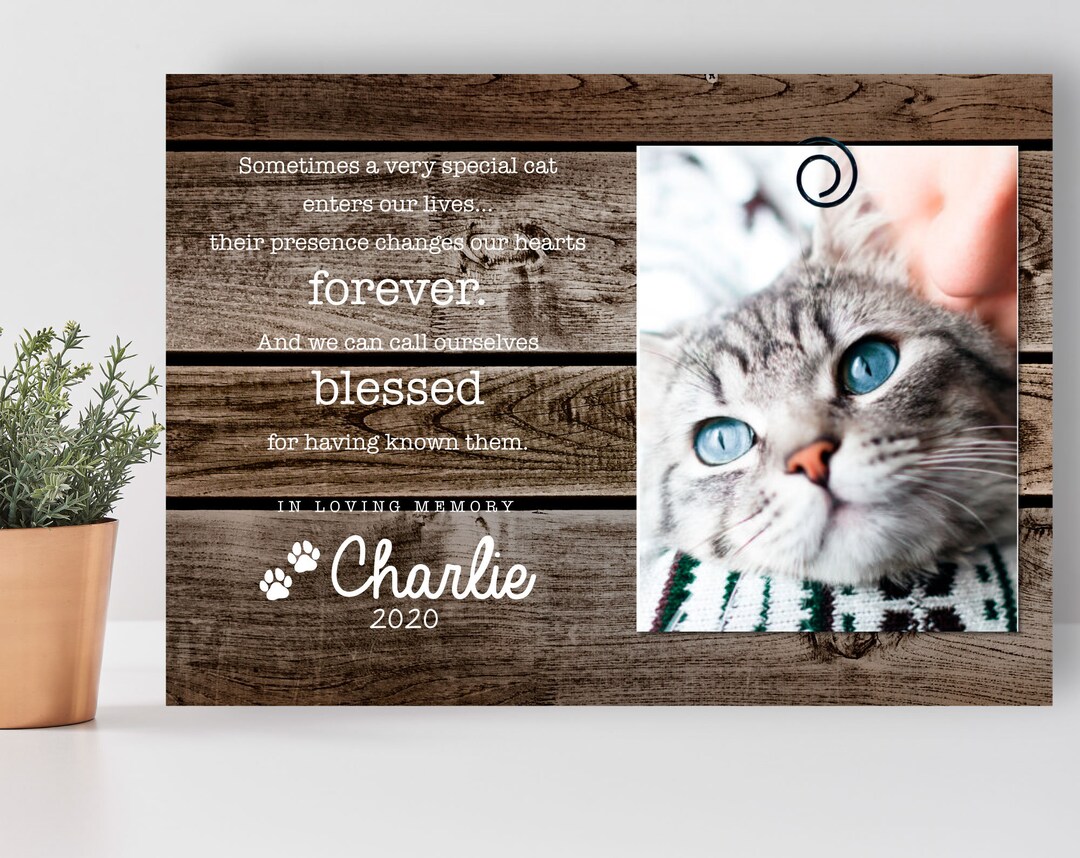 Personalized Pet Memorial Frame: Custom Dog Cat Loss Sympathy Gift - Etsy