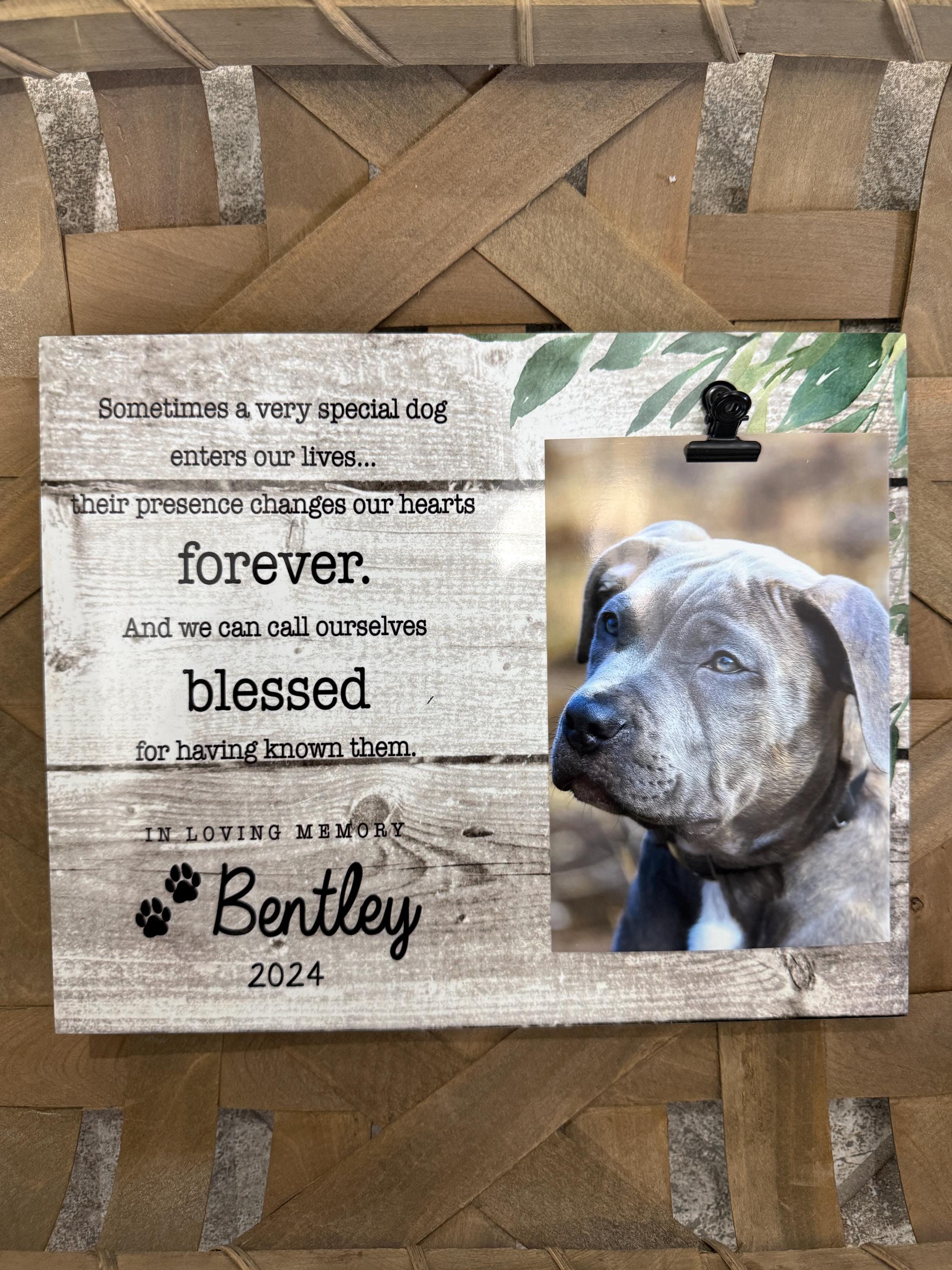Custom Pet Memorial Frame Personalized Dog Puppy Loss Gift Pet ...