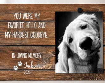 Pet Loss Gifts Personalized Pet Memorial Frame | Cat Loss Gift | Dog Loss Gift | Pet Bereavement Gift | Pet Sympathy Gift | Pet Loss Frame