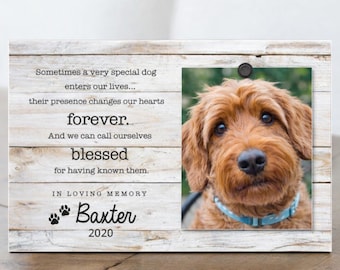 Personalized Pet Memorial Frame Gift Idea Dog Loss Picture Frame Custom Photo In Loving Memory Keepsake Sympathy Gift