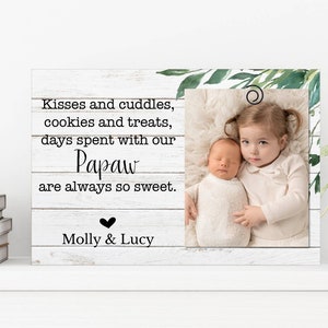 Papaw Gift Papaw Father&#39;s Day Gift For Papa  Gift From Grandkids Picture Frame | Grandpa Gift | Personalized Grandpa Gift 4x6 Picture Frame
