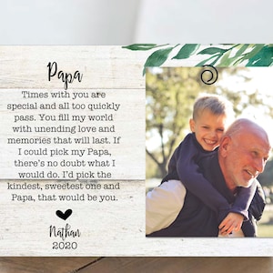 Papa Gift Papa Father's Day Gift For Papa  Gift From Grandkids Picture Frame | Grandpa Gift | Personalized Grandpa Gift | 4x6 Picture Frame