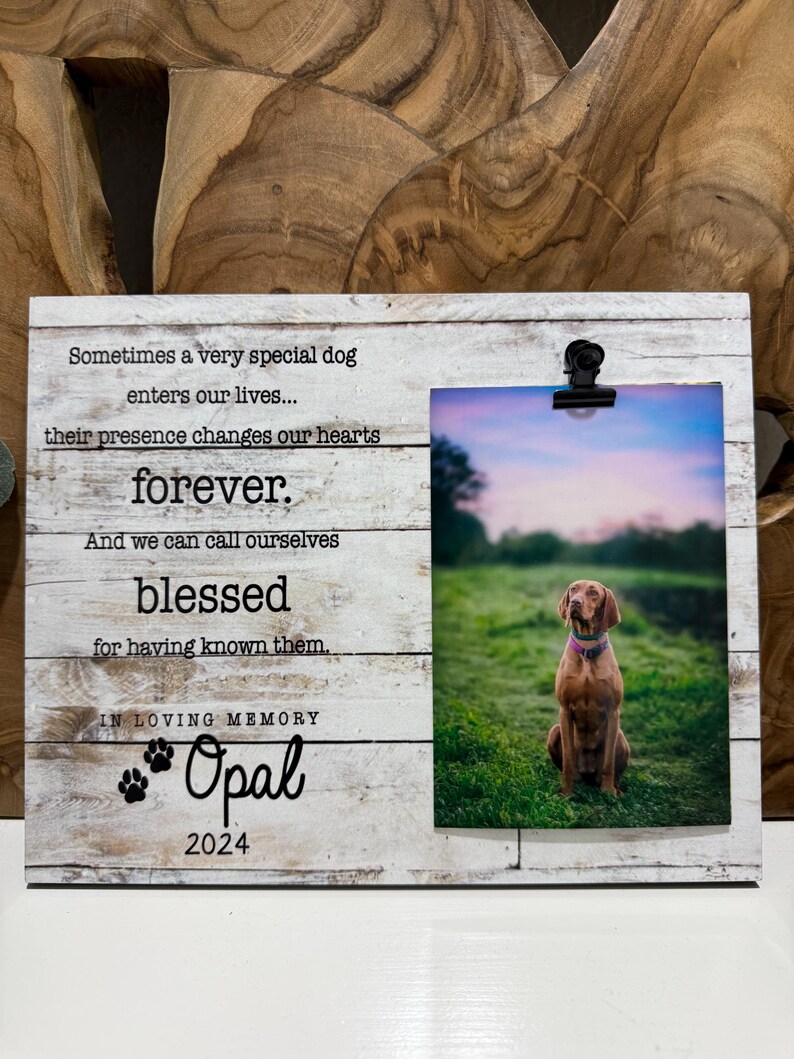 Custom Pet Memorial Frame Personalized Dog Puppy Loss Gift Pet ...
