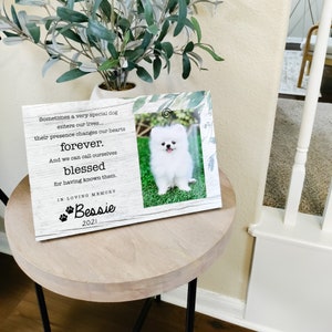 Personalized Pet Memorial Frame: Custom Dog Cat Loss Gift