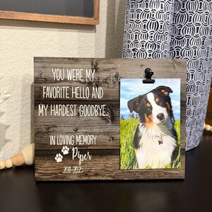 Personalized Pet Memorial Frame: Custom Dog Cat Remembrance Photo Frame