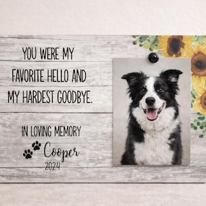 Personalized Dog Memorial Frame Pet Sympathy Gift Loss Of Dog Gift Dog Remembrance Photo Frame Pet Bereavement Gift Custom Pet Memorial