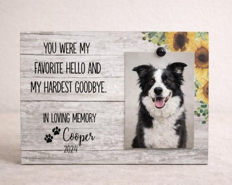 Personalized Dog Memorial Frame Pet Sympathy Gift Loss Of Dog Gift Dog Remembrance Photo Frame Pet Bereavement Gift Custom Pet Memorial