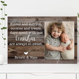 Grandpa Gift Father&#39;s Day Gift For Grandpa  Gift From Grandkids Picture Frame | Grandpa Gift  Personalized Grandpa Gift | 4x6 Picture Frame