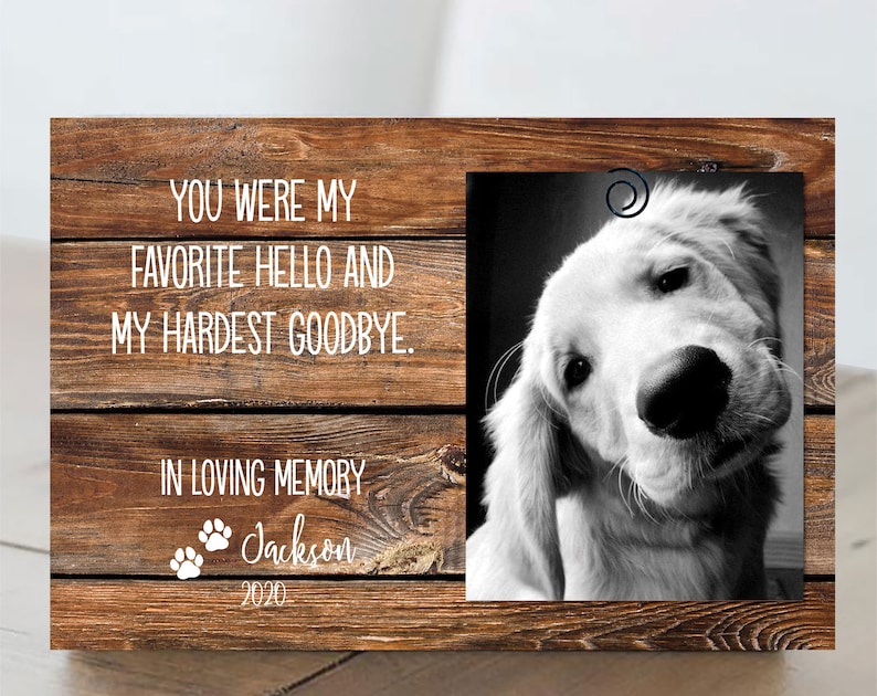 Pet Loss Gifts Personalized Pet Memorial Frame Cat Loss Gift Dog Loss Gift Pet Bereavement Gift Pet Sympathy Gift Pet Loss Frame image 1