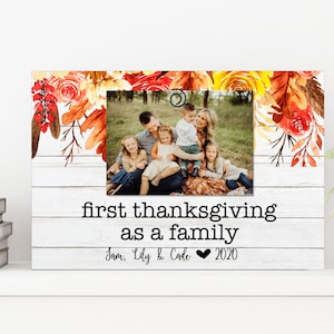 Gepersonaliseerde fotolijst First Thanksgiving Cadeau voor familie First Thanksgiving - Fotolijstje First Thanksgiving