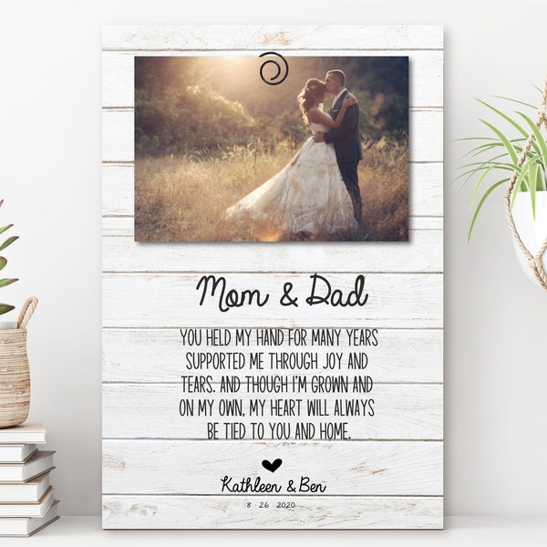 Wedding Gift For Parents - Personalized Parents Wedding Gift Picture Frame - Wedding Thank You Gift For Parents - Personalized Gift Parents