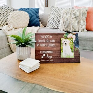 Personalized Pet Memorial Frame: Custom Dog & Cat Loss Gift