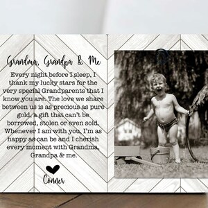 Personalized Grandparents Gift Picture Frame  New Grandparents Gift - Gift From Grandchild - Personalized Grandparents Gift