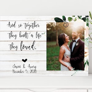 Personalized Wedding Picture Frame: Custom Bridal Shower Gift