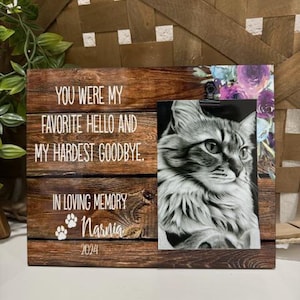 Cat Loss Gifts Pet Personalized Picture Frame Cat Memorial Frame Cat Loss Gift Cat Framed Portrait Cat Portrait 4x6 Picture Frame For Cat