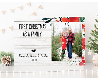 First Christmas Personalized Picture Frame - Family First Christmas Gift - First Christmas Picture -  First Christmas