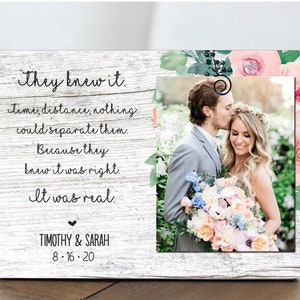 Personalized Engagement Picture Frame Gift For Couple   Engagement Picture Frame - Personalized Wedding Gift - Bridal Shower Gift