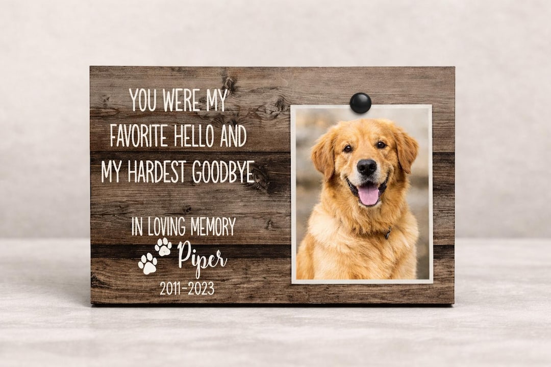Pet Loss Picture Frame Personalized Dog Memorial Gift Pet Sympathy Gift ...