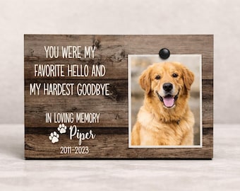 Pet Loss Picture Frame Personalized Dog Memorial Gift Pet Sympathy Gift Loss Of Dog Photo Frame Custom Pet Remembrance Gift