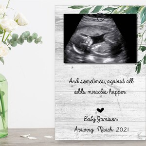 レインボーベビー超音波フレーム：奇跡の妊娠発表ギフト