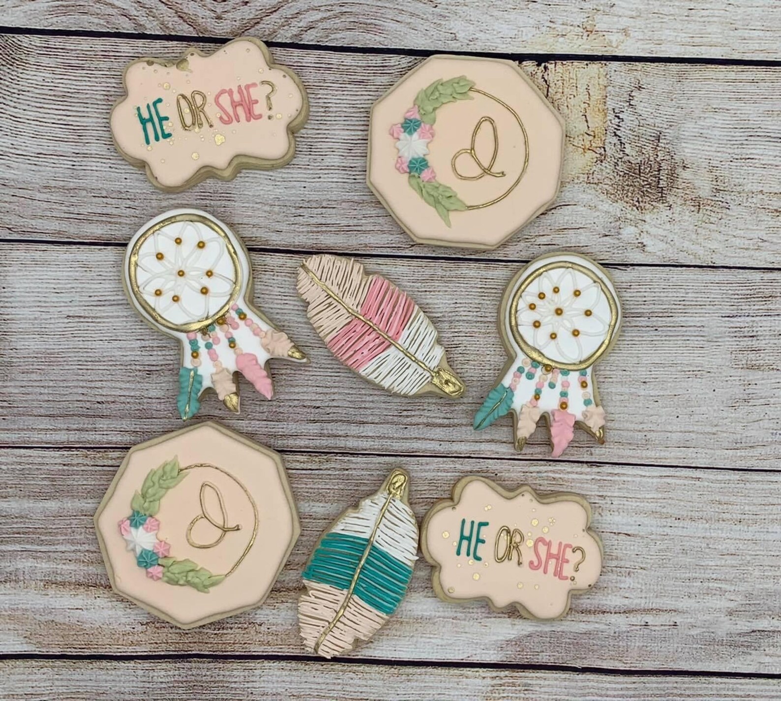 Boho Baby Shower Sugar Cookies Etsy