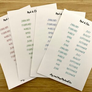 Planner Stickers - Pastel Monthly Sticker Sheets | Mod & Cleo