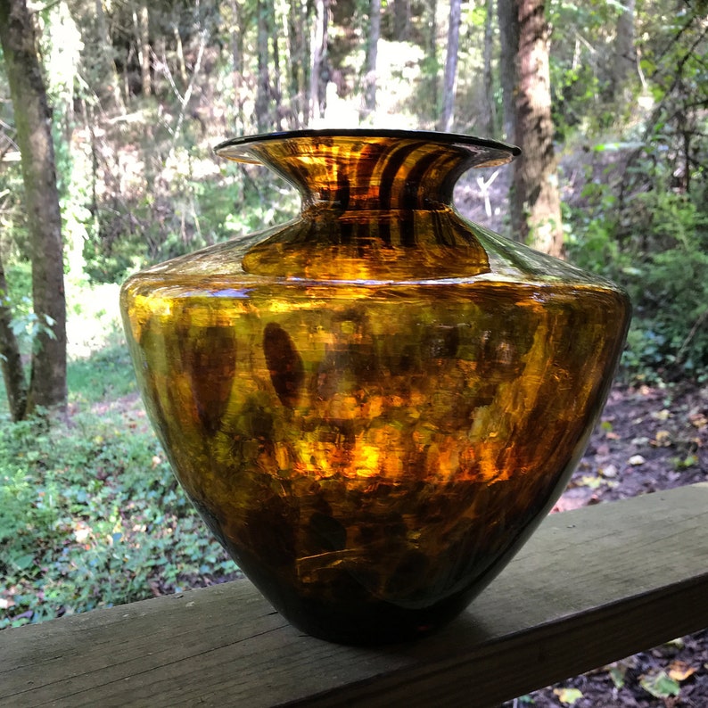 Murano Glass Vase/Italian Glass Vase/Large 9.5 inch Glass Vase/Shipping shops Included