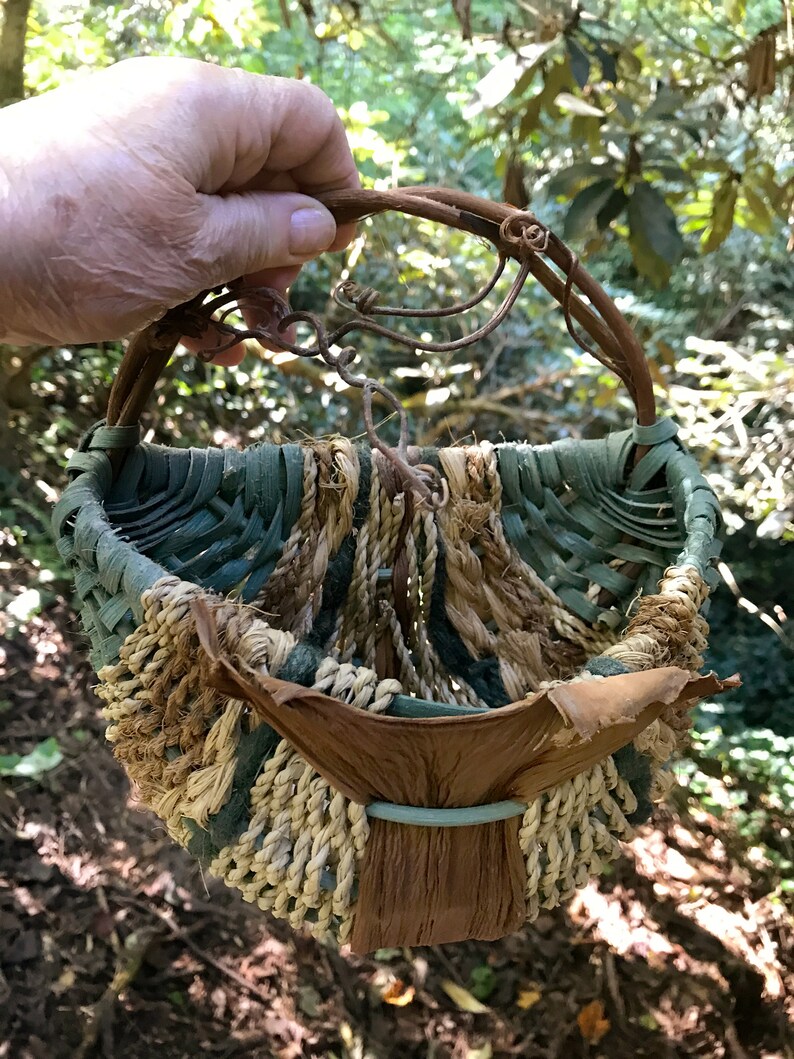 Woven Wall Pocket Basket, Vintage Baskets, Plant Baskets, Shipping