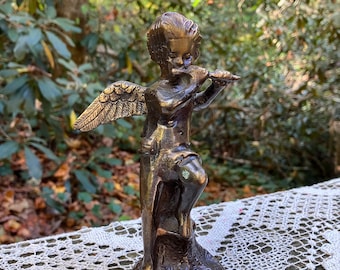 Vintage Bronze Angel/Cherub Cast Bronze/Angel Statues